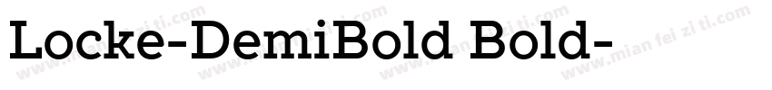 Locke-DemiBold Bold字体转换